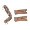 thumbnail image 3 of 100pcs Swallowtail Design Tag HAPPY NEW YEAR Letter Printing Gift Tag Decor Kraft Paper Tag DIY Labels with Rope(Kraft Paper Color), 3 of 6