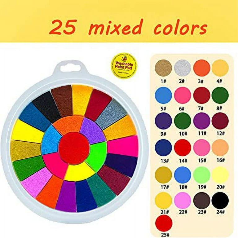25 Color Funny Finger Painting Kit And Book, Washable Finger Paints For  Toddlers 1-3 Non Toxic, Childrens Finger Drawing Toys, DIY Crafts Painting