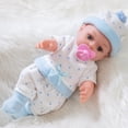 thumbnail image 1 of 12 Inch Soft Newborn Baby Dolls, Vinyl Baby Dolls With Clothes Set Including Pacifier Realistic Doll Look RealTeissuly Clearance (blue, E) Teissuly WER202308292058, 1 of 5