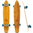 thumbnail image 1 of Monopatín Longboard Magneto Kicktail Cruiser de 44 pulgadas | Cubierta de bambú y arce duro | Hecho para adultos, adolescentes y niños (azul), 1 of 5