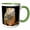 Green/White, variant on 3drose, Green Iguana Lizard - Na02 Dno0290 - David Northcott, 11oz Mug