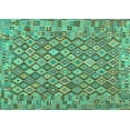 thumbnail image 1 of Ahgly Company Indoor Rectangle Southwestern Turquoise Blue Country Area Rugs, 4' x 6', 1 of 4