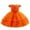 Orange, variant on Girl's 3D Flower Waist Tulle Dress, Baby Toddler Flower Girl Wedding Dress with Bowknot, Shiny Butterfly Pageant Formal Dress for Birthday Christmas Party, 6M-5Y Black 100