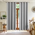 thumbnail image 6 of Blackout Curtains - Insulated Sunscreen Drapes, Room Darkening No-Drill Window Coverings for Bedroom & Living Room, Modern Chic Polyester Fabric, Light Blocking & Heat Insulating Gray, 6 of 6