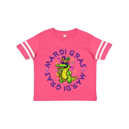 

Inktastic Mardi Gras 2021 Party Alligator Boys or Girls Toddler T-Shirt