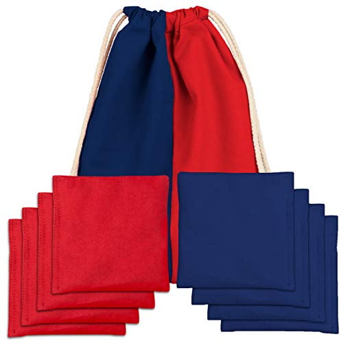 Corn Filled Cornhole Bags Set of 8 Bean Bags for Corn Hole Game Regulation Size /& Weight Purple /& Gray