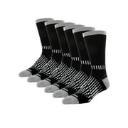 Wrangler Men's Ultimate Durable Work Socks, Crew Socks for Men, Black, 6 Pack