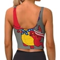 thumbnail image 4 of Uemuo Dinosaur Super Hero Cartoon Pattern Women's Sports Bra - High Impact Support, Breathable, and Comfortable Athletic Bra for Running, Yoga, and Workouts, 4 of 9