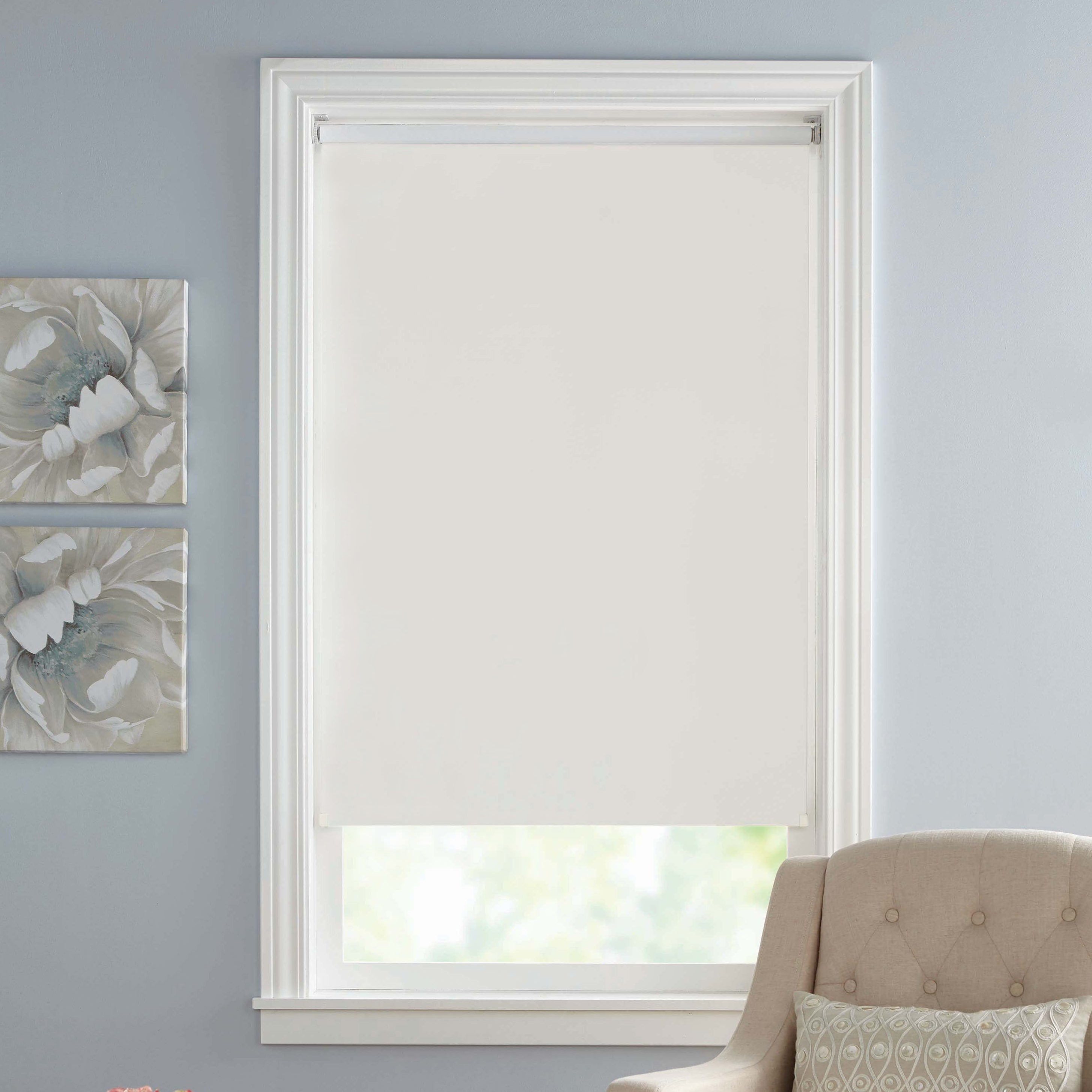 Lumi Cordless Slow Release Fabric Roller Shade Blackout (2 Colors) 66 W x 72 H Inches - Taupe