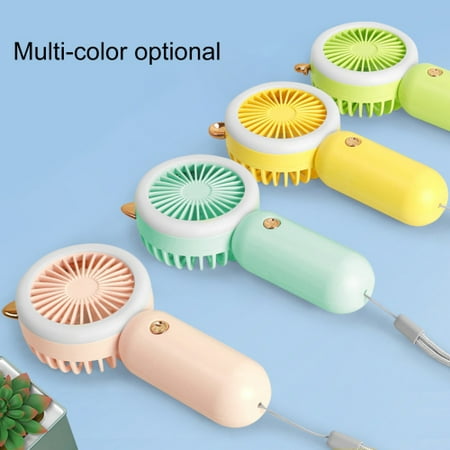 

Shenmeida Handheld Fan Mini Hand Held Fan with LED Light 5000mAh USB Rechargeable Desk Fan 3 Speeds Electric Portable Personal Cooling Fan for Home Office Travel