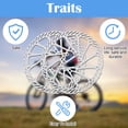 thumbnail image 5 of Bicycle disc brake disc 160mm, 2-pack stainless steel bicycle rotor with 12 screws, suitable for most bicycles, road bikes, mountain bikes, BMX mountain bikes (160mm), 5 of 7