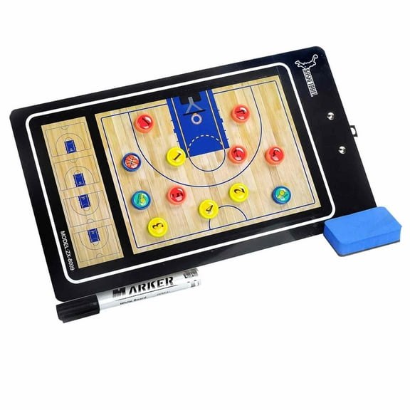 Basketball Board for Coaches, Magnetic Collapsible Clipboard with Marker, Portable Dry Erase Coaching Board with Eraser, Sports Training Assistant Equipment