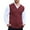 Wine Red, variant on Coshow Men's Knitted Vest V neck Button Down Sleeveless Vest Casual Chunky Knit Cardigan
