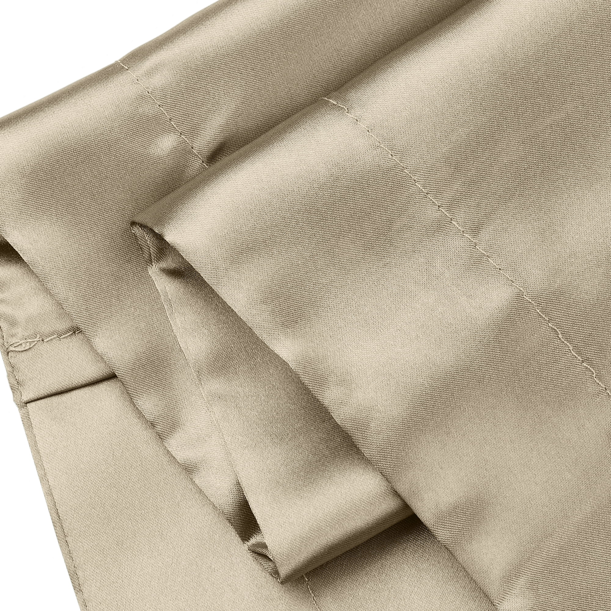 Unique Bargains Envelope Closure Soft and Smooth Satin Pillowcase (2 Count) Gold Queen