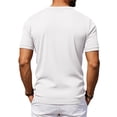 thumbnail image 6 of Cmfcve Ribbed Henley T-Shirt for Men Short Sleeve Slim Fit Muscle Shirt Cotton Casual Button Tops, 6 of 9