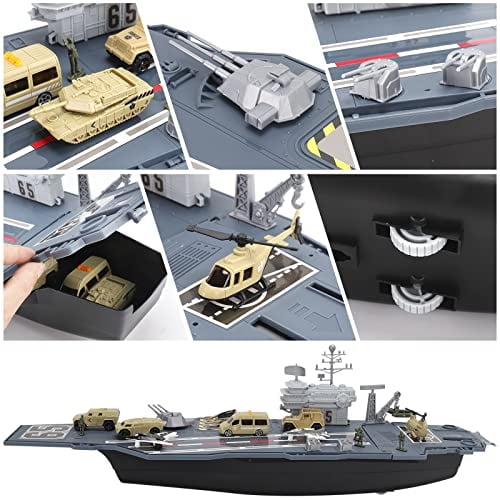 Mega Playset Liberty Imports de 33 pulgadas con soldados de juguete aviones vehículos militares