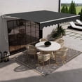 thumbnail image 2 of ALEKO 10 x 8 ft Black Motorized Retractable Patio Awning, 2 of 12