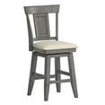 thumbnail image 6 of Weston Home Sheena Farmhouse Square Swivel Panel Back 24" Counter Height Stool, Antique Grey, 6 of 6