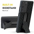 thumbnail image 3 of for Samsung Galaxy S21 S30 with Temper Glass and Case Slim Shell Shock Absorption Kickstand Armor Case with Belt Swivel Clip Holster Cover, 3 of 4