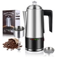 thumbnail image 1 of HOMOKUS Electric Coffee Percolator 12 CUPS Percolator Coffee Pot,800W Percolator Coffee Maker Stainless Steel with Clear Knob Cool-touch Handle,Coffee Pot Percolator Auto Keep Warm Function, 1 of 5