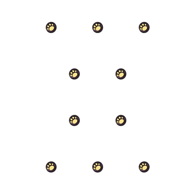 Methold Stick Caps Cómodo Antideslizante Útil Cat Paw Shape Thumbstick Cover Controller Accesorios para doméstico amarillo sobre amarillo sobre negro 10piezas