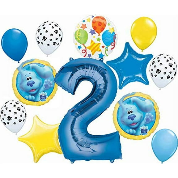 Blue's Clues Party Supplies 2nd Birthday Balloon Bouquet Decorations