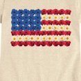 thumbnail image 3 of Instant Message - Flower USA Flag Fitted Short Sleeve Graphic T-Shirt, 3 of 6