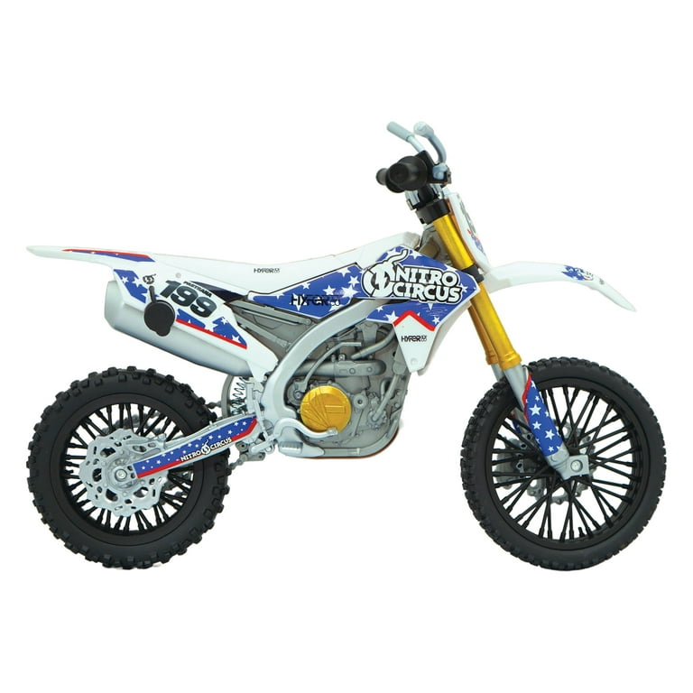 Adventure Force 1:6 Scale Motorcycle Play Vehicle for Kids with Authentic  Nitro Circus Travis Pastrana Graphics 