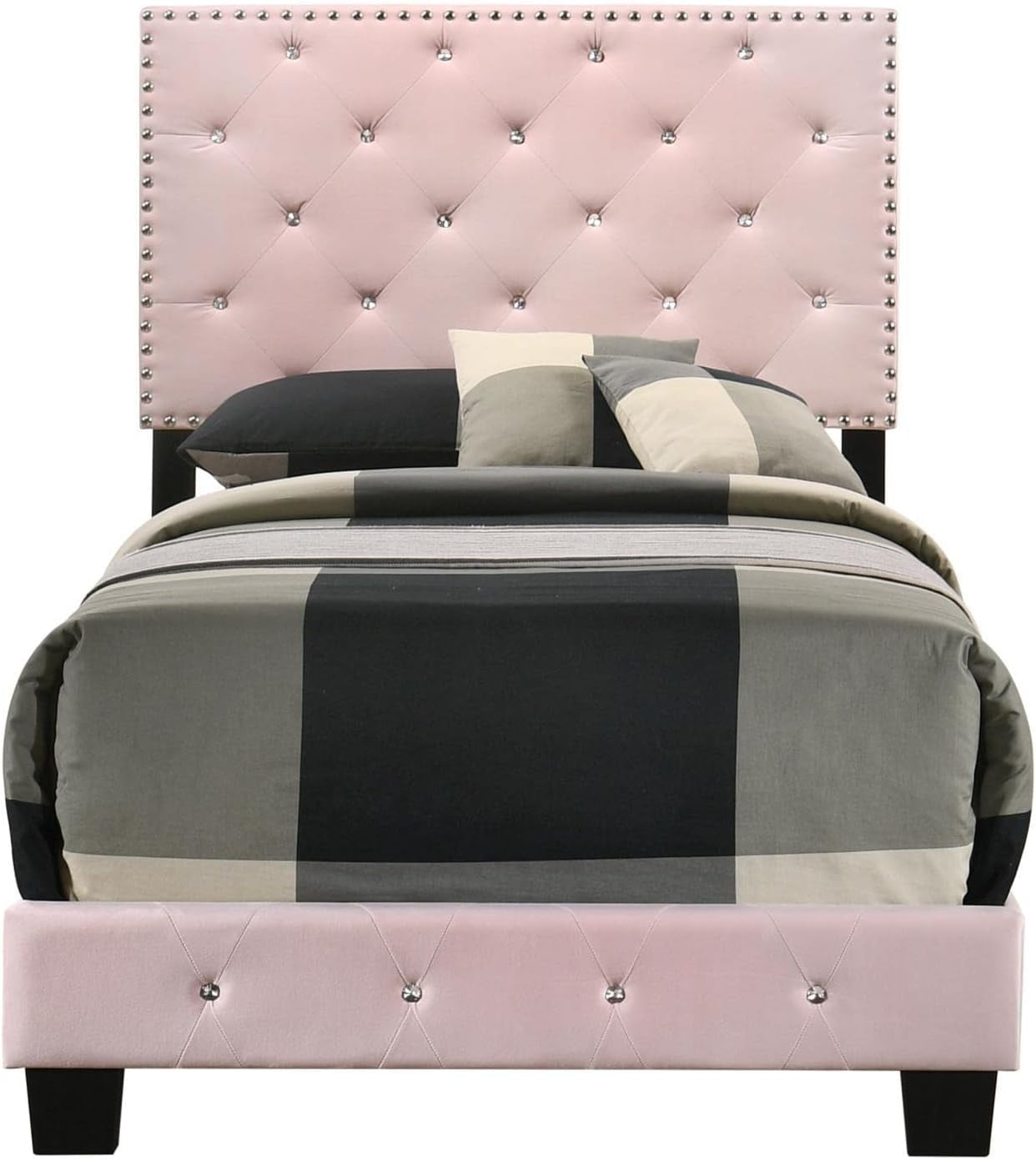 Glory Furniture Suffolk Twin Bed in Pink Color