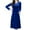 Blue, variant on Winter Velvet Women's Casual Dress Long Sleeve Slim Fit High Waist Midi Party Dress Elegant Comfortable Stylish Outfit 2025 Vacation Dress Stylish Beach Sundress