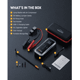 thumbnail image 7 of 3000A Peak Car Jump Starter, 21800mAh Portable Battery Booster with 150PSI Air Compressor, 12V Jump Box for 9.0L Gas/8.0L Diesel, LCD Display & LED Light, 7 of 7