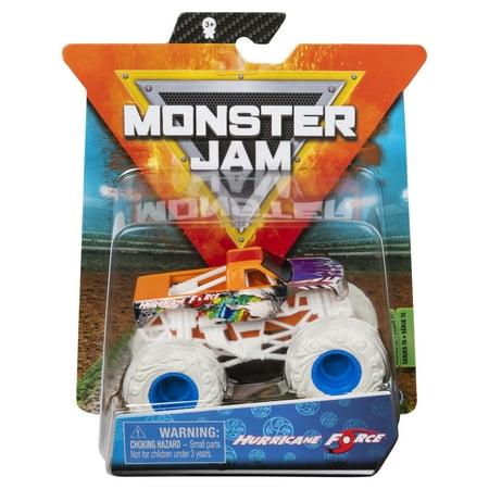 Monster Jam, Official Hurricane Force Monster Truck, Die-Cast Vehicle, Elementals Trucks Series, 1:64 Scale
