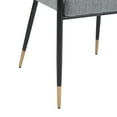 thumbnail image 4 of Christopher Knight Home Upholstered Dining Armchairs, Black Legs with Gold Tips, Gray, Set of 2, 4 of 10