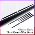 thumbnail image 3 of Furulu 4Pcs Car Door Side Skirt Line Sill Garnish Body Molding Trim Cover Glossy Black, 3 of 5