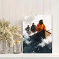 thumbnail image 2 of Qisvanset 12x16 Inch Jesus Boat Teaching Bible Art, Modern Sketch Religious Baptism Gift Home Wall Decor, 2 of 8
