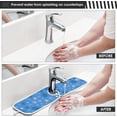 thumbnail image 5 of Coolnut 2 Pack Faucet Dry Mat for Kitchen Sink,Snowflakes Blue White 30x5 Inch Faucet Drying Mat Absorbent Mat Fast Dry Mat for Kitchen, Bathroom, 5 of 7