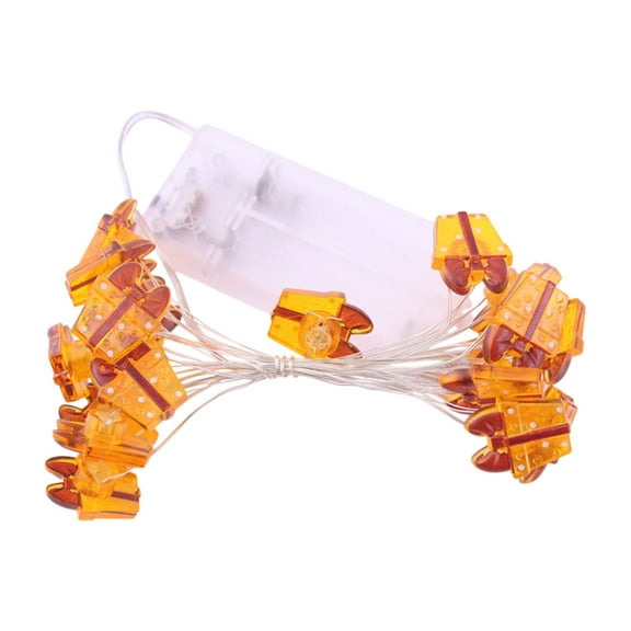Cinvoph Pre-Lit Christmas Decoration, Exquisite Light up Xmas Tree Gift Box or Ring Bell Light String Decor for Outdoor Front Yard Porch Patio Garden Party Decorations, Orange