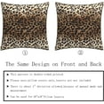thumbnail image 4 of Brown Leopard Pillow Cover 18x18 Inches Cheetah Throw Pillows Set of 2 Soft Cotton Leopard Print Decorative Throw Pillow Covers for Home Couch Sofa Bedroom Livingroom, 4 of 6
