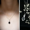 thumbnail image 3 of Rosec Jewels Pear Shape Black Spinel Pendant Necklace for Women (AAA Quality) - Ready to Gift with Jewelry Box, 925 Sterling Silver, 3 of 8