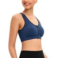 thumbnail image 5 of FUTATA Women's Wireless Post-Op Bra Front Zipper Sports Bra, Push Up Sports Bra Tube Top, Yoga Fitness Workout Running Yoga Bra With Removable Pads, 6 Colors Available, 5 of 7