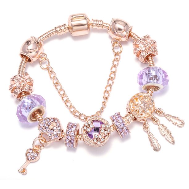 BAOPON 2019 amor corazón encanto pulseras y brazaletes para mujeres joyería DIY Marano cuentas fina pulsera amante esposa boda joyería Fivean unisex