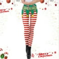 thumbnail image 2 of Fiaer Christmas Leggings for Women High Waisted Xmas Slim Fit Pants Stretchy Trendy Comfy Funny Graphic Tights Trousers Light Green L, 2 of 6