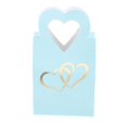thumbnail image 3 of Paquete de 50 dulces románticos dorados con corazones dobles, bolsas de dulces , cajas de para fiestas, s Azul, 3 of 9