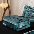 thumbnail image 5 of catabedysis Vintage Camping Zipper Twin Comforter Sets with Fitted Sheet and 2 Pillowcases,Camper Tent Print Zipper Bedding Set For Boys,Teal Beige,Black Reversible,4-Piece, 5 of 7