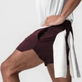 thumbnail image 5 of Plebaso Mens Running Shorts Drawstring Quick Dry Athletic Shorts Workout Sports Shorts with Zipper Pockets, 5 of 7