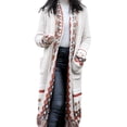 thumbnail image 2 of Minnieouse Cárdigan tejido de manga larga con borlas para mujer, prendas de vestir para vacaciones de viaje, suéter cálido de invierno, abrigo para mujer Abrigos y chamarras Beige Minnieouse AP015553-01, 2 of 5