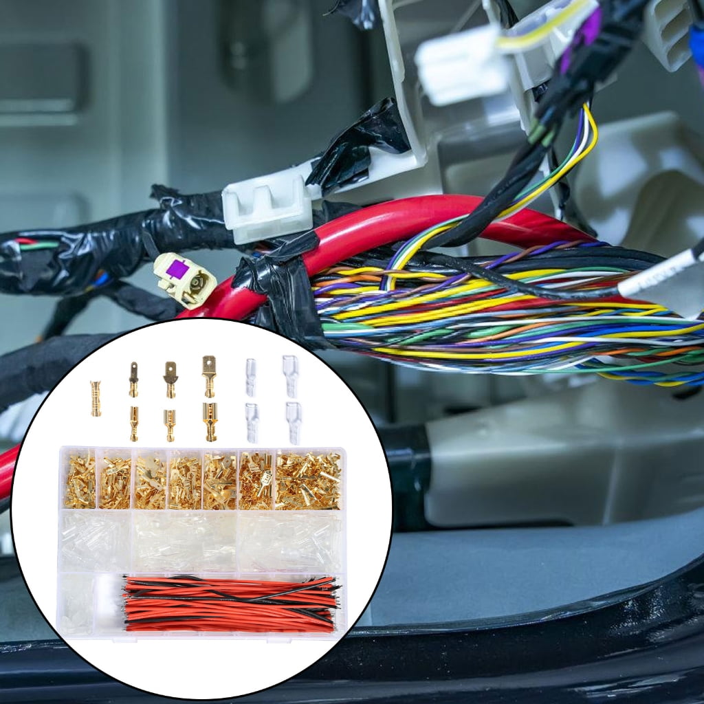 Professional 810pcs Spade Terminals Assortment Electrical Spade Terminals Connectors Male & Female Set for Firm Connection