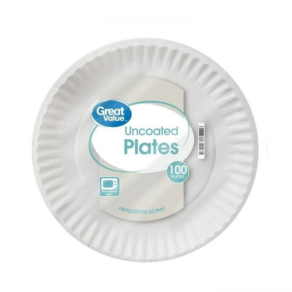 Platos desechables Great Value 9 pulgadas 100 pzas