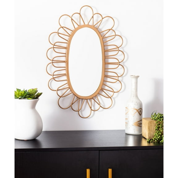 Safavieh Rime Classic Loop Oval Mirror, Gold