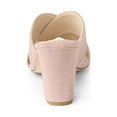 thumbnail image 2 of BLISSFUL STEP Sandales pour Femmes Style Talons Blocs Mules à Brides Croisées Sandales à Enfiler Rose 9, 2 of 7